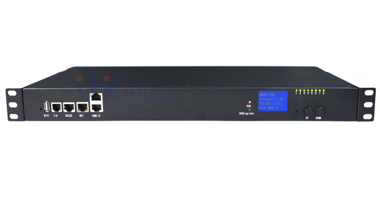 8位智能PDU插座 國(guó)標(biāo)3孔10A輸出 16A輸入 1U 標(biāo)準(zhǔn)安裝